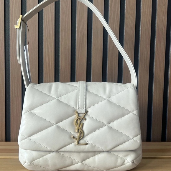 Saint Laurent Hobo Bag  Lambskin Creme Leather Women’s Bag - Picture 1 of 4